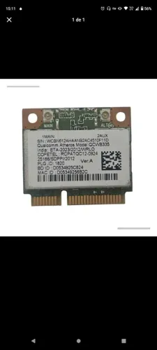 Placa de wi-fi notebook