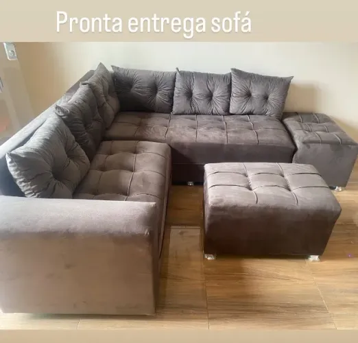 SOFÁ . SOFÁ . 6 almofadas tecido de luxo