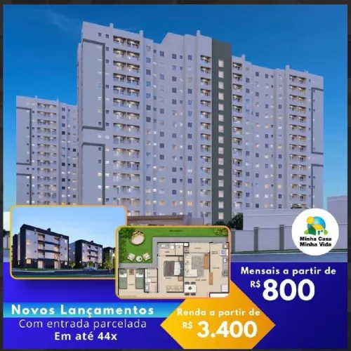 Apartamento 100% parcelado e financiado pela caixa
