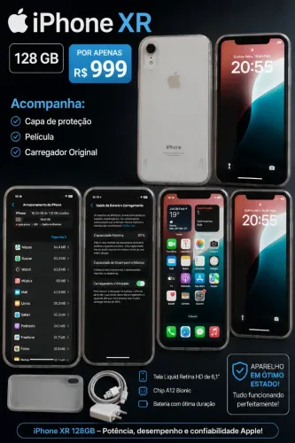iPhone XR branco sem detalhes