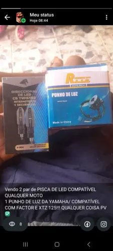 Pisca de led e punho de luz