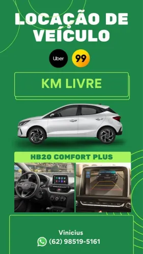 Aluguel Locação - Hyundai HB20 2024 Comfort Plus 99 POP UBER