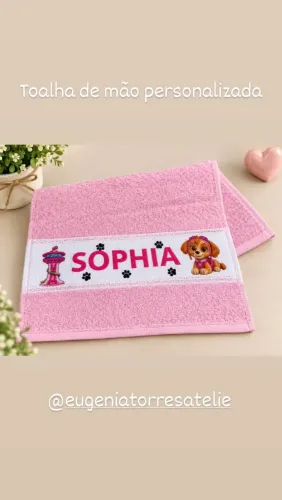 Toalhinha de mão personalizada