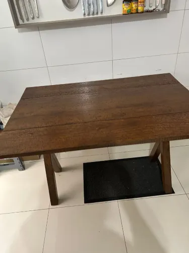 Mesa Jantar e Cozinha Amadeirado Articulável em 3 etapas