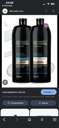 *Shampoo+condicionador Avon Nutrição completa advance techniques*