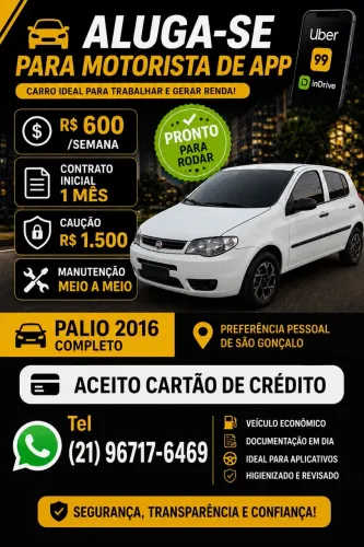 Alugo Carro Para Uber ou 99
