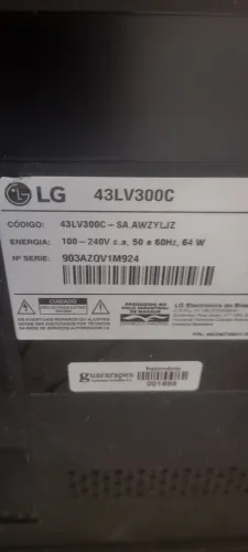 TV LG DE 43 COM DEFEITO