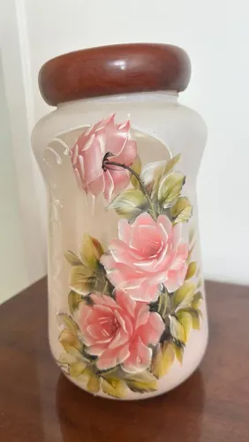 Porta mantimentos pintado a mão