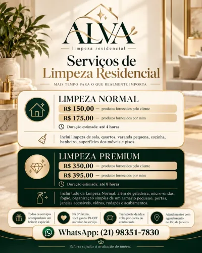 ALVA | Limpeza Residencial