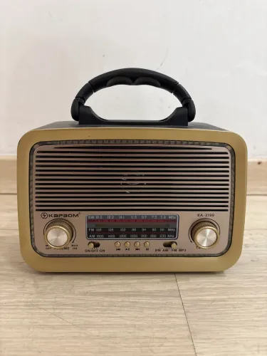 Rádio Retrô Am Fm Recarregável USB Bluetooth