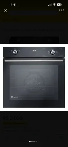 Forno Electrolux 80l Oe8eh NOVO