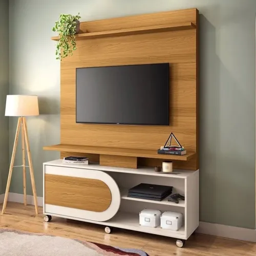 Estante Home TV 55 Polegadas Hb Orbis Cinamomo/Off White