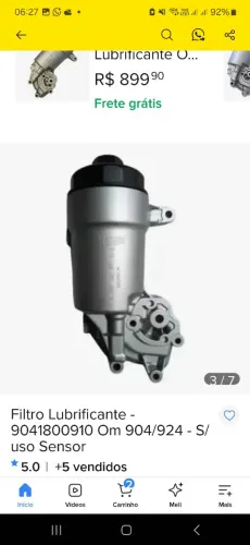 Carcaça do Filtro óleo Lubrificante Motor Mercedes OM 904 924 906 caminhão 915 1418 1718