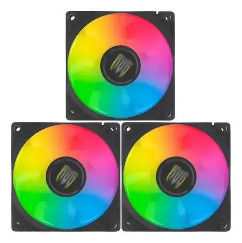 3 fans de 80mm Rainbow novas