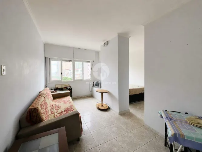 Sala Living, Quadra da Praia e Portaria na Aparecida - Santos/SP