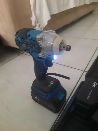 CHAVE DE IMPACTO PROFISSIONAL KIT MALETA COMPLETO COM 2 BATERIAS 48V MAIS ACESSÓRIOS NOVA