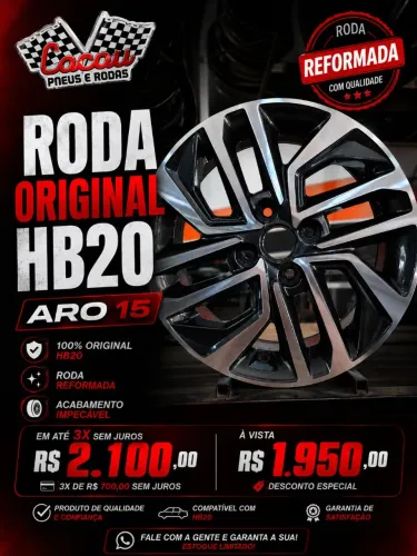 JOGO DE RODA HB20 15 4X100