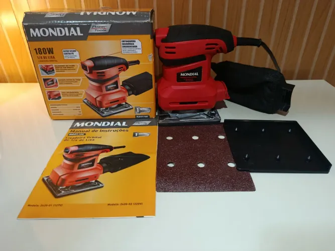 Lixadeira Orbital Mondial FLO-01 180W 127V + Caixa e Acessórios