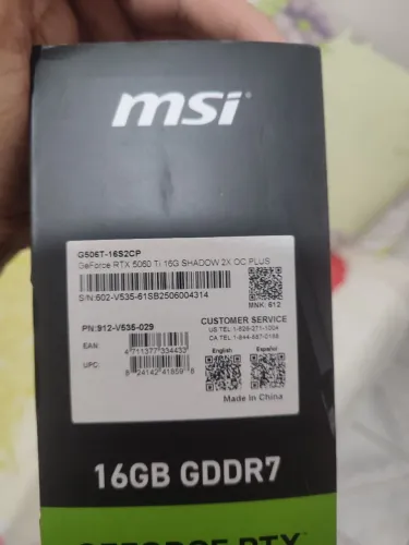 Placa de vídeo RTX 5060ti 16gb