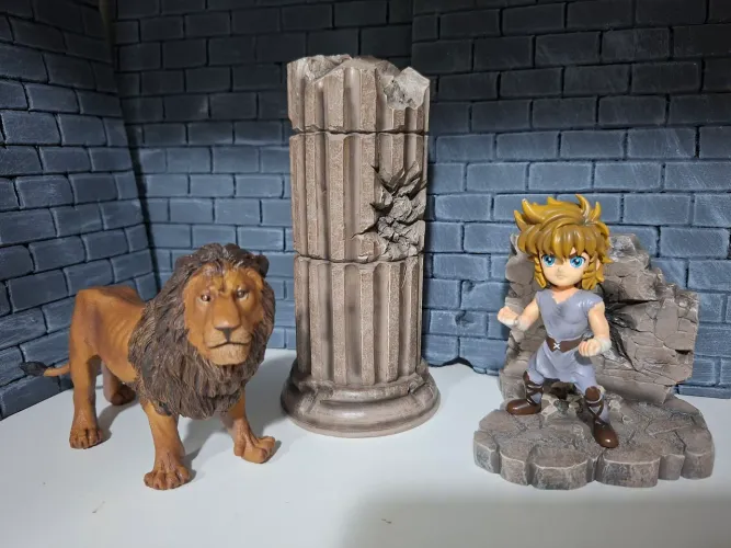 Aioria de Leão SHG Myth Museum Estátua Gold Saints Kids