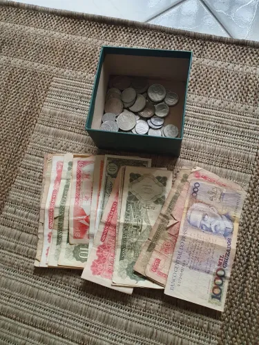 Coleção de moedas antigas