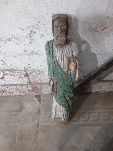 Estátua - São Judas Tadeu - madeira maciça - década 1980
