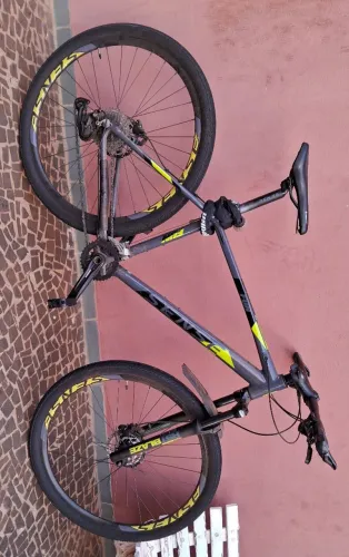 Bicicleta Sense Fun Evo 2023 cinza e amarelo + ferramentas + pneu + câmara...