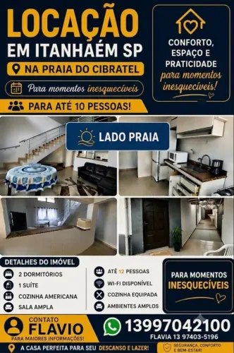 Casa lado praia Itanhaém Cibratel I