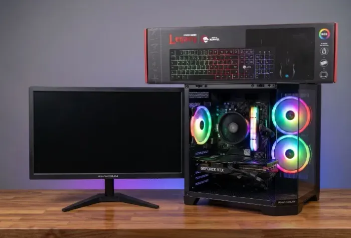PC Gamer Completo RTX + Ryzen 5 + 16GB RAM RGB + Monitor + Teclado Ninja