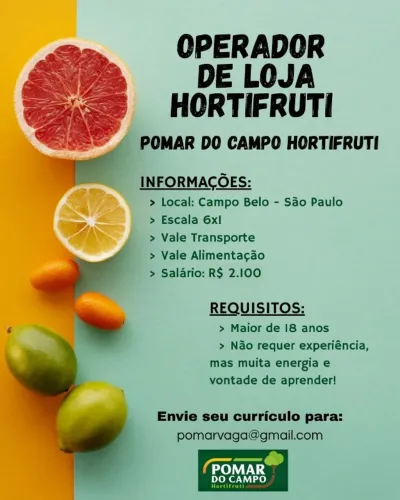 OPERADOR DE LOJA DE HORTIFRUTI 