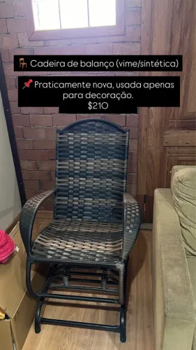 Cadeira de balanço (vime/sintética)