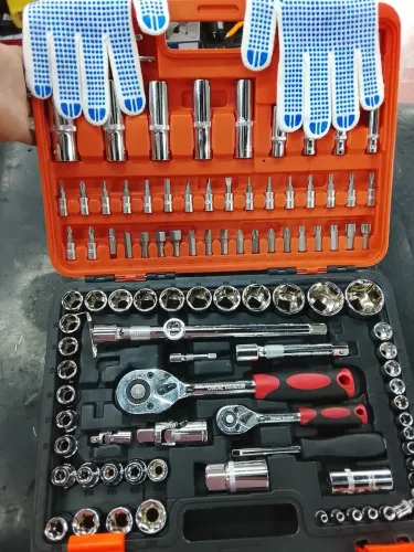 Kit soquete 108 peças cromo vanádio 2 catraca SUPER QUEIMÃO.