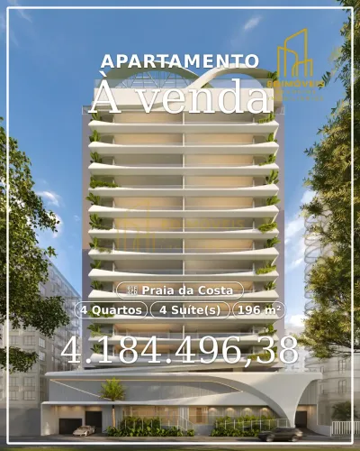 Incrível apartamento com 4 suítes na Praia da Costa - Vila Velha!