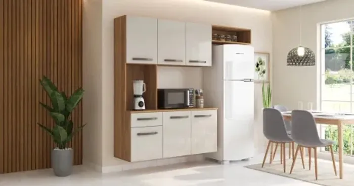 Armário de cozinha de parede - Entrega e montagem grátis