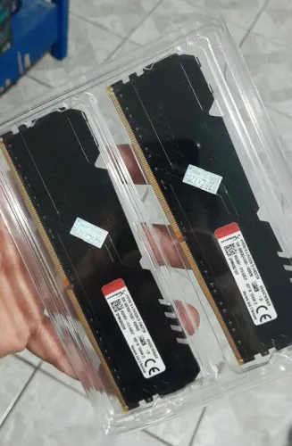02 Pentes de Memória HyperX Fury , 8GB, 2666MHz, DDR4, CL16, Preto - HX426C16FB3A/8