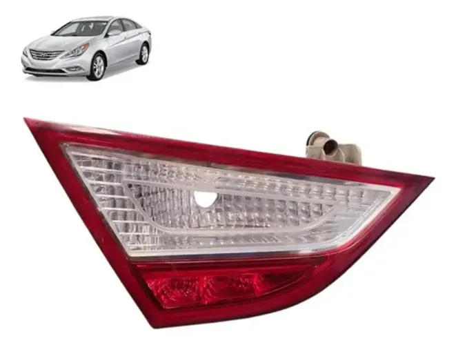 Lanterna Tampa Traseira Esquerda Sonata 2.4 16v 2011 A 2014 Esquerdo/motorista Vermelho