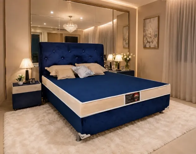 CAMA BOX DE CASAL + ENTREGA GRÁTIS