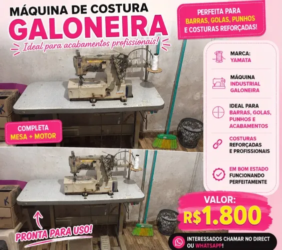 MÁQUINA DE COSTURA GALONEIRA