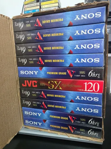 LOTE FITA VHS LACRADAS - 10 UNIDADES