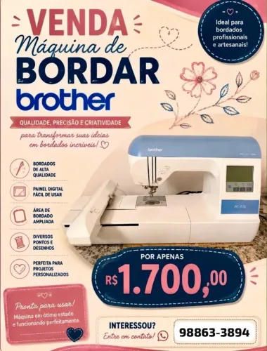 Máquina de bordar eletrônica 