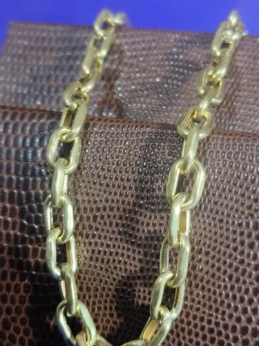 Pulseira Cadeado Ouro 18 Kilates Peso 9 Gramas 6 mm Oca