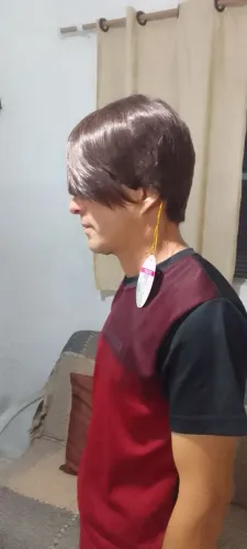 peruca nova curta unissex.