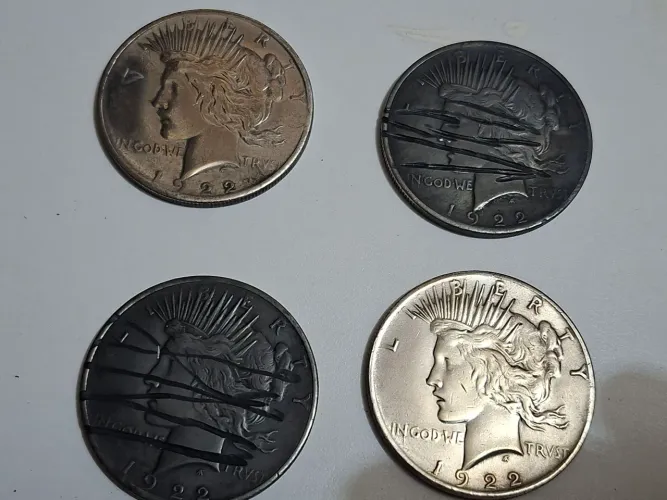 Moeda de 1 Dollar 1922 de Harvey  Dent o duas caras, Filme Batman Eternamente 