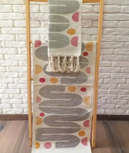 Jogo de Tapetes Cozinha Algodão 100% com Passadeira Decorativa Para Pia, Fogão,