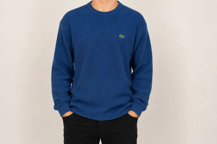 Blusa Lacoste masculina azul