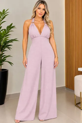 Macacão longo Rosa M 