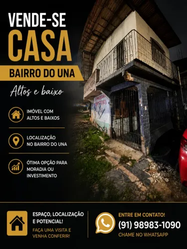 ? VENDE-SE CASA - BAIRRO DO UNA