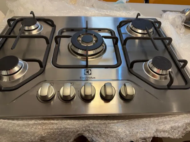 Fogão Cooktop 5 Bocas Electrolux Inox a Gás GT75X