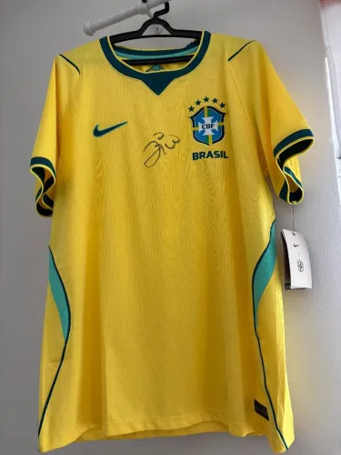 Camisa Seleção Brasileira Oficial Nike Autografada pelo ZICO
