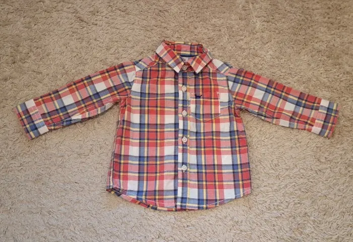 Camisa Xadrez Carter's Manga longa Tamanho 9 meses
